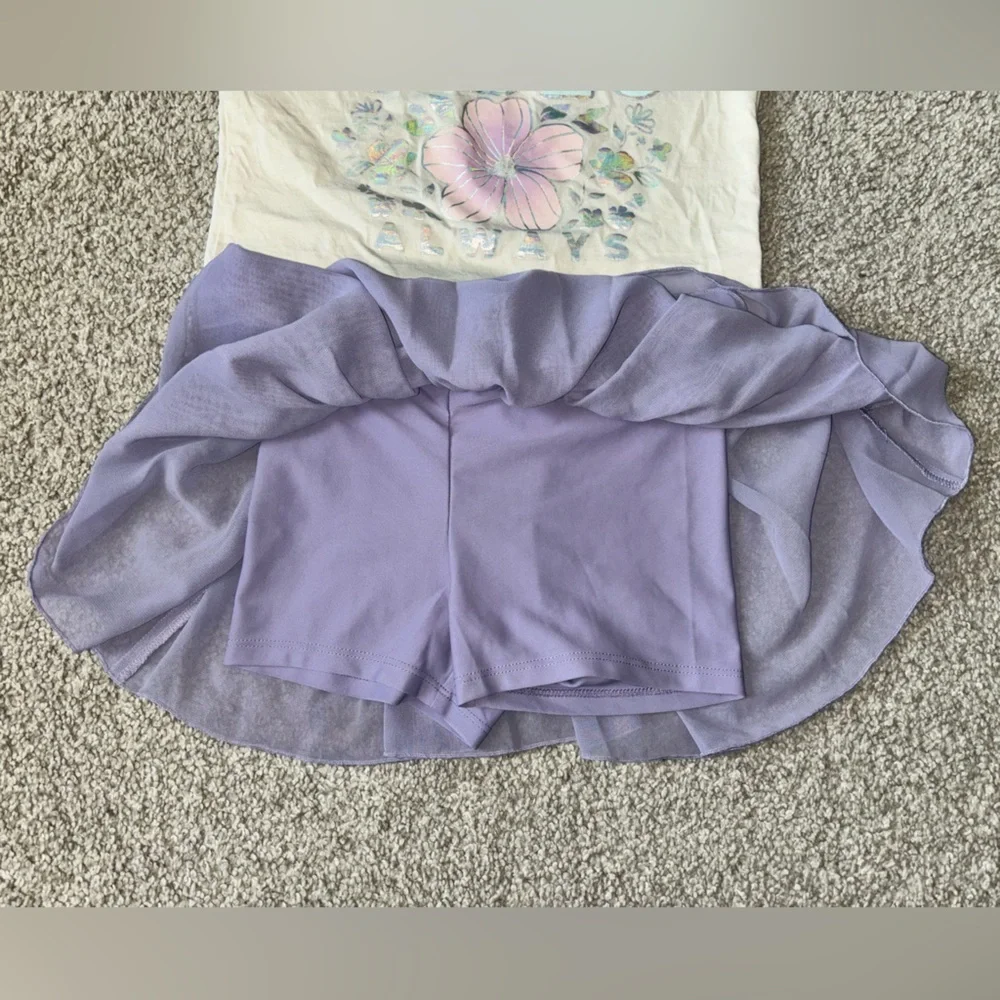 Carter’s Positive Vibes T-Shirt and Purple Skirt Set